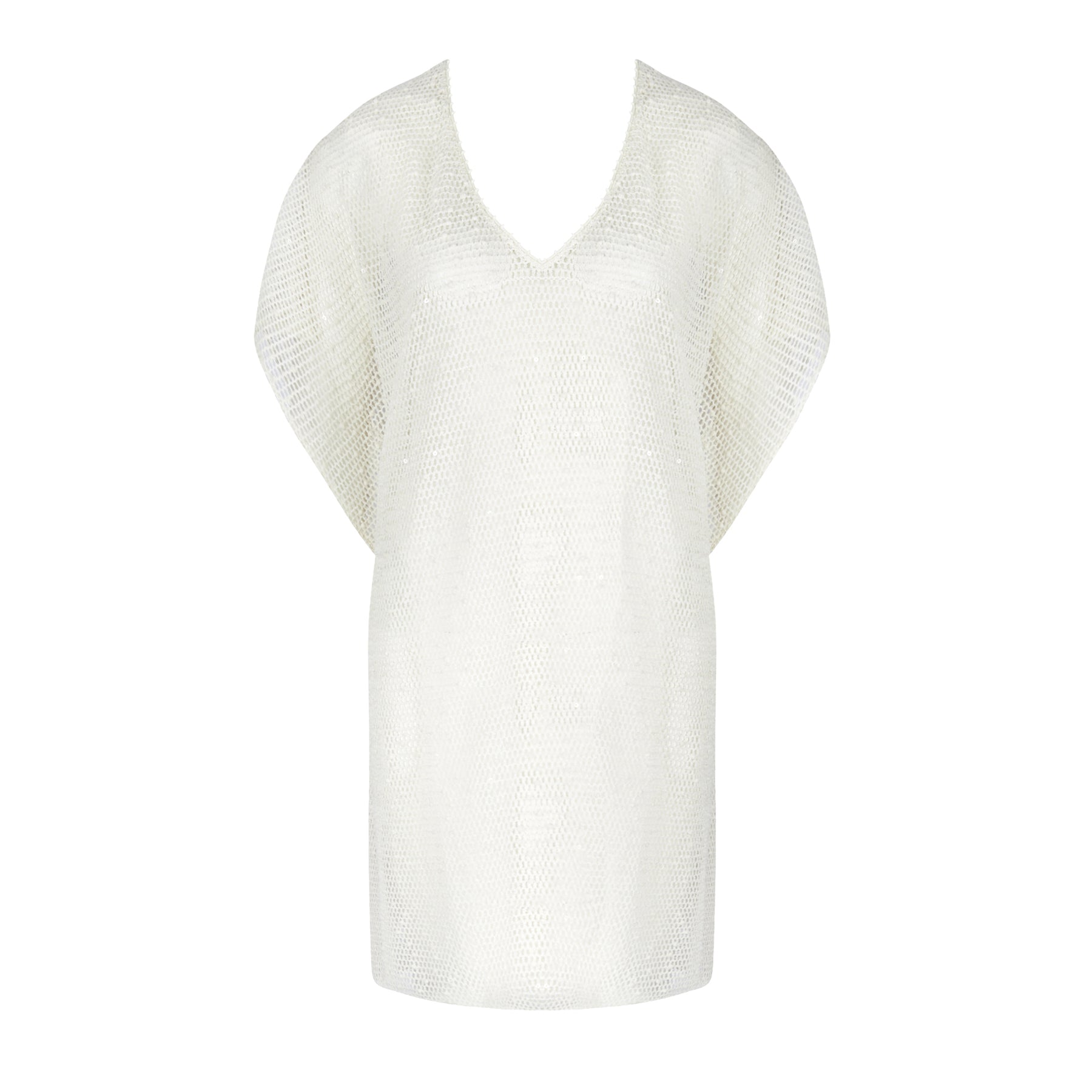 White knitted vest on a white background