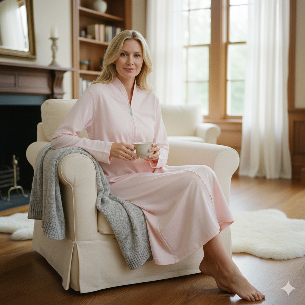 P-Jamas Butterknits Zip Robe