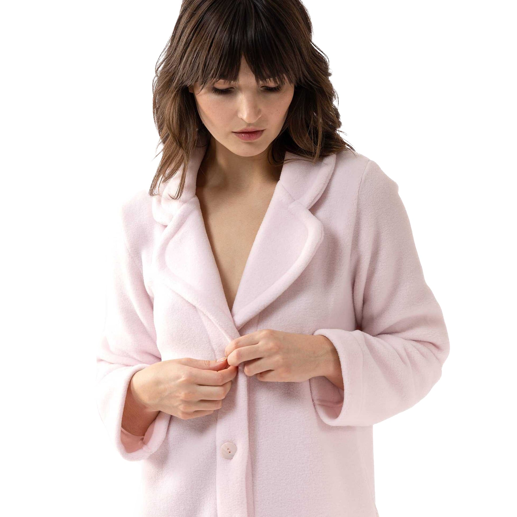 Le Chat Fleece Essentiel Button Robe