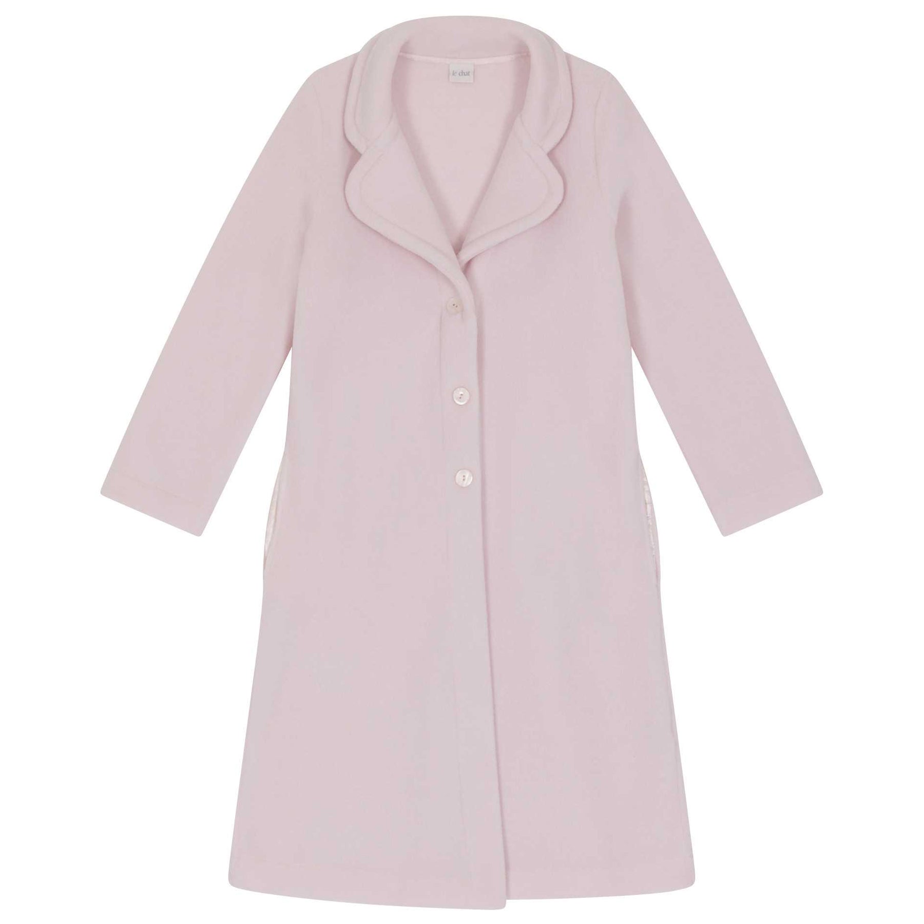 Le Chat Fleece Essentiel Button Robe