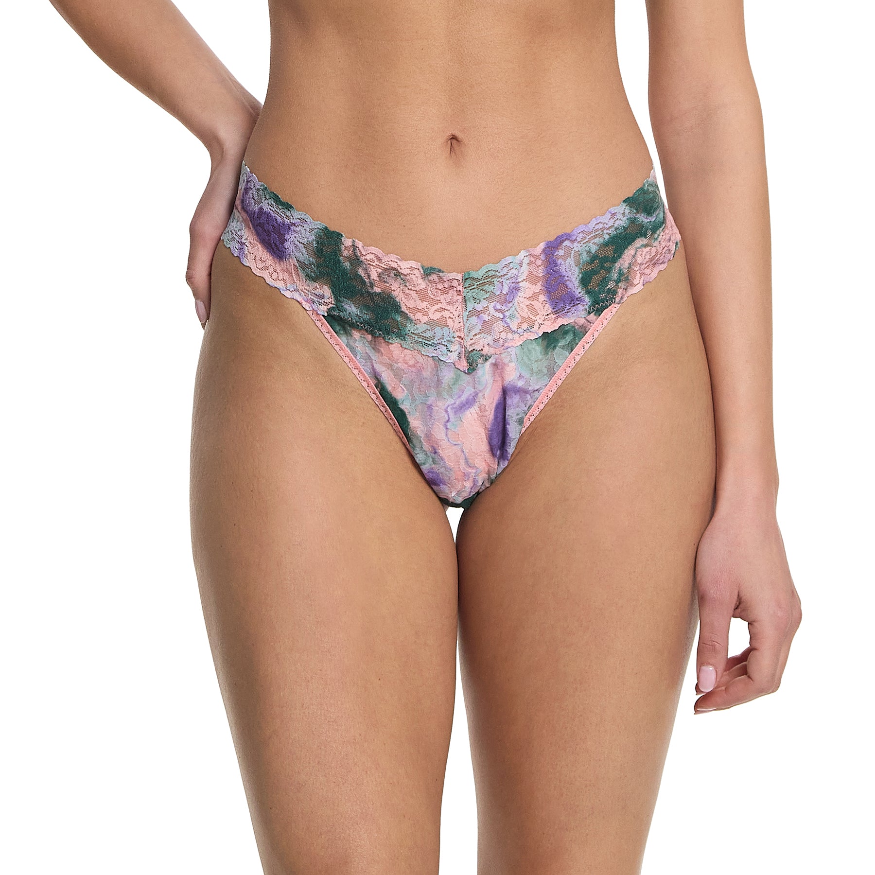 Hanky Panky Printed Lace Original Rise Thong