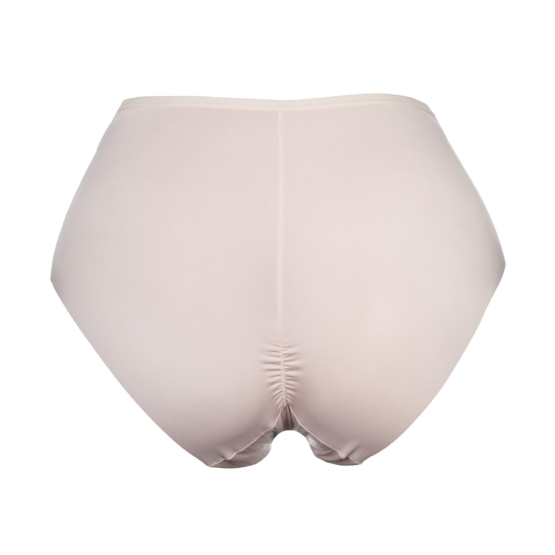 Back view of Janira Active Day seamless full brief in dune 483, highlighting smooth seams, full coverage, and an invisible look under fitted outfits.