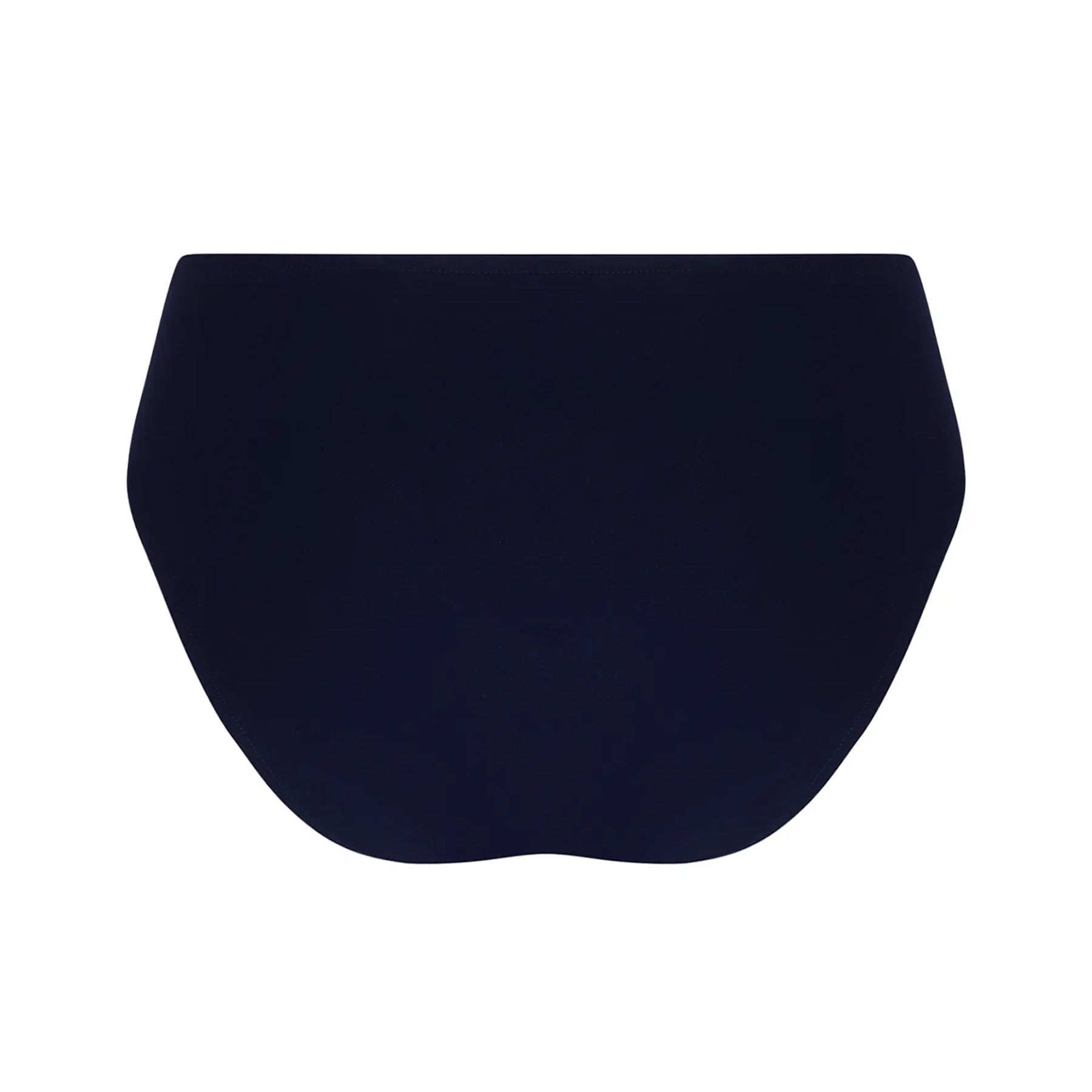 Lise Charmel ABB0696 danse des vagues bikini bottom with side ties in a  navy and white print. Flat lay rear view without model. 