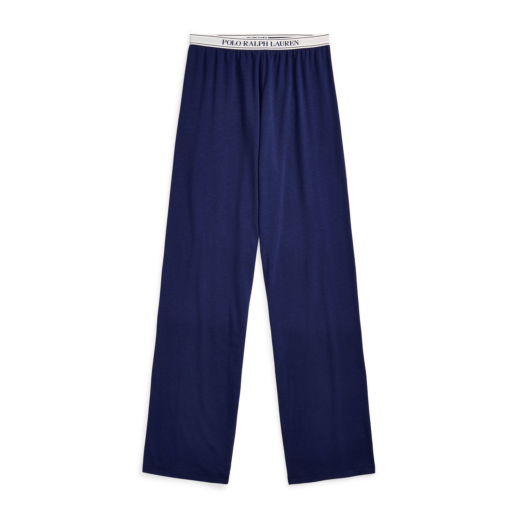 Polo Ralph Lauren Logo Elastic Pyjama Pants in Navy, flat lay full view