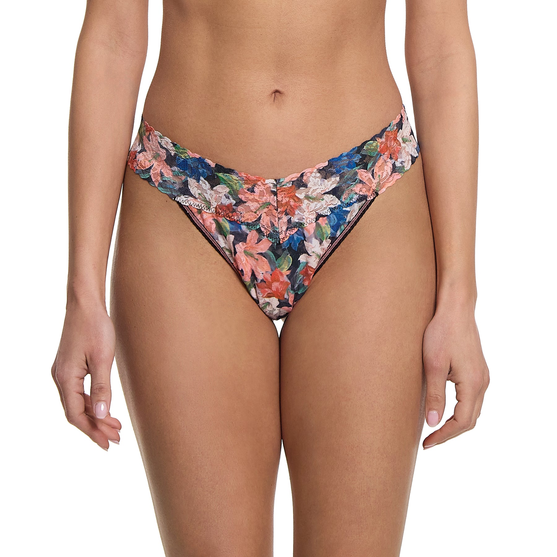 Hanky Panky Printed Lace Original Rise Thong