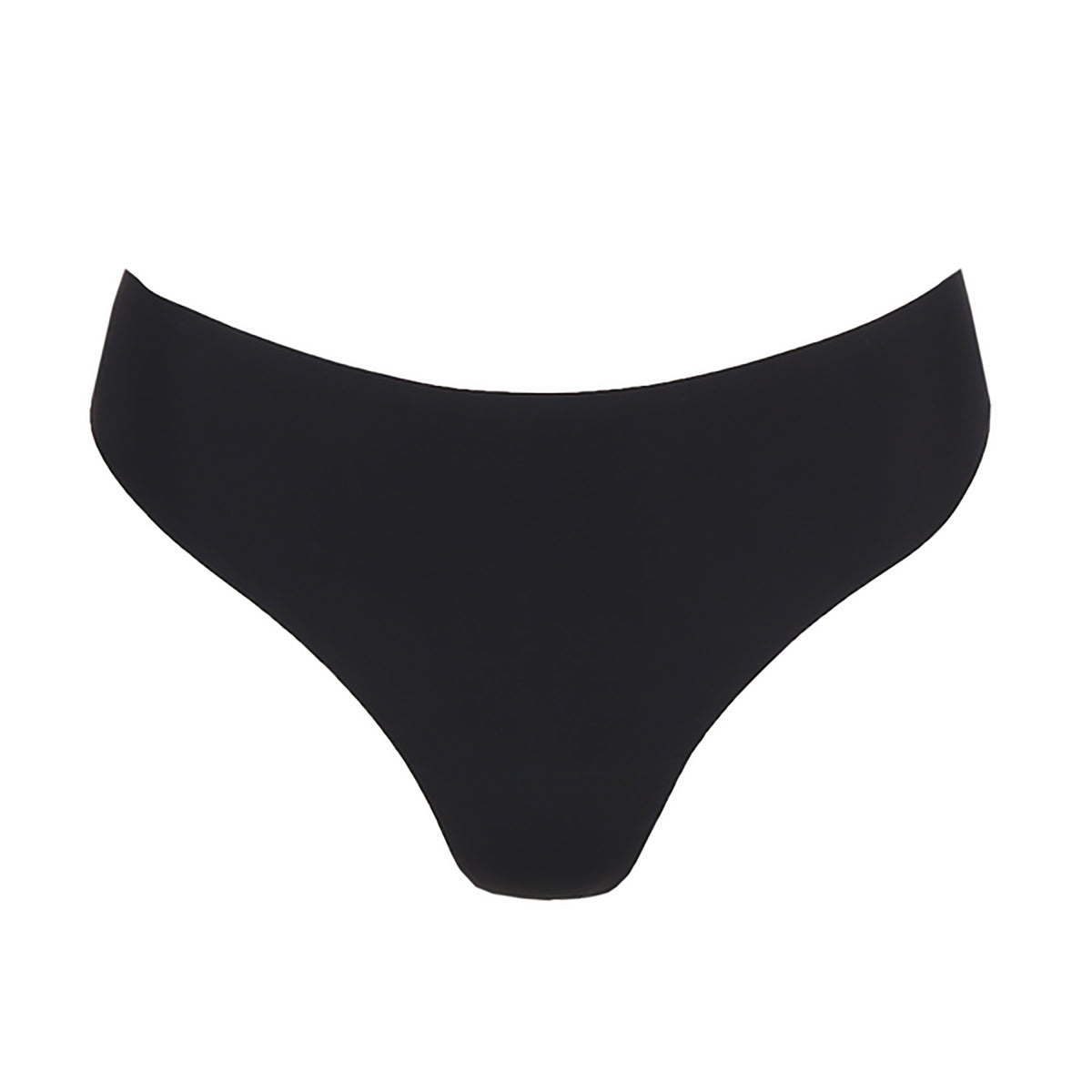 PrimaDonna Figuras Seamless Thong Style 0663250 in Charcoal, featuring a smooth, low-rise waistband, seamless edges, and minimal front coverage.