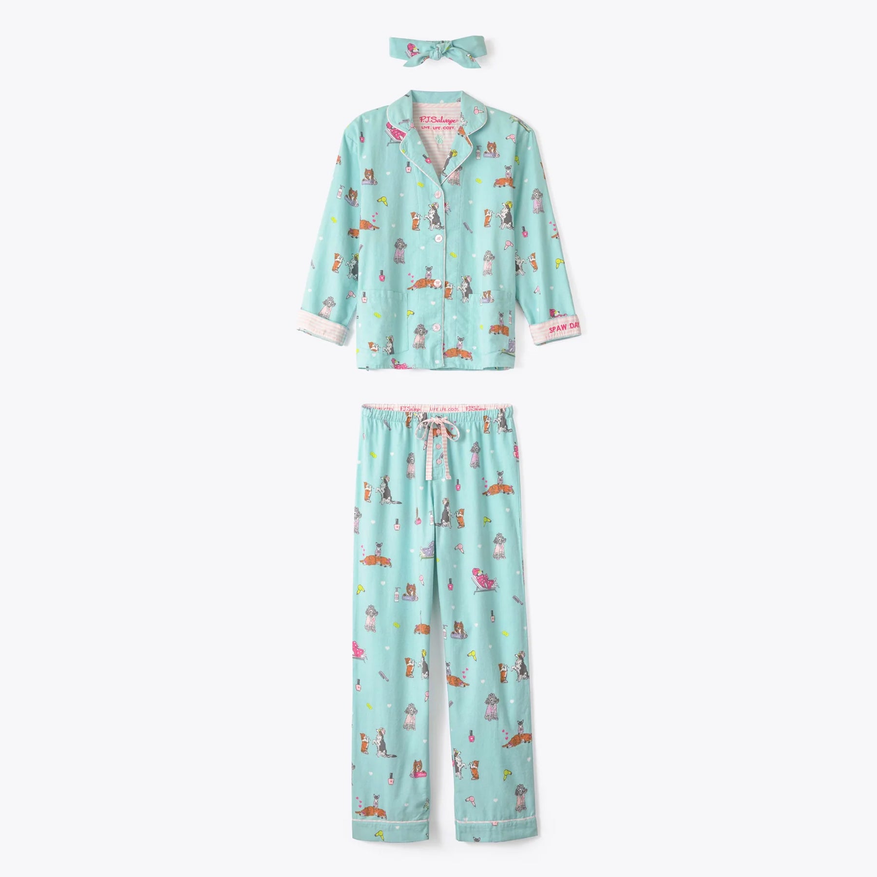 PJ Salvage Spaw Day Flannel PJ Set