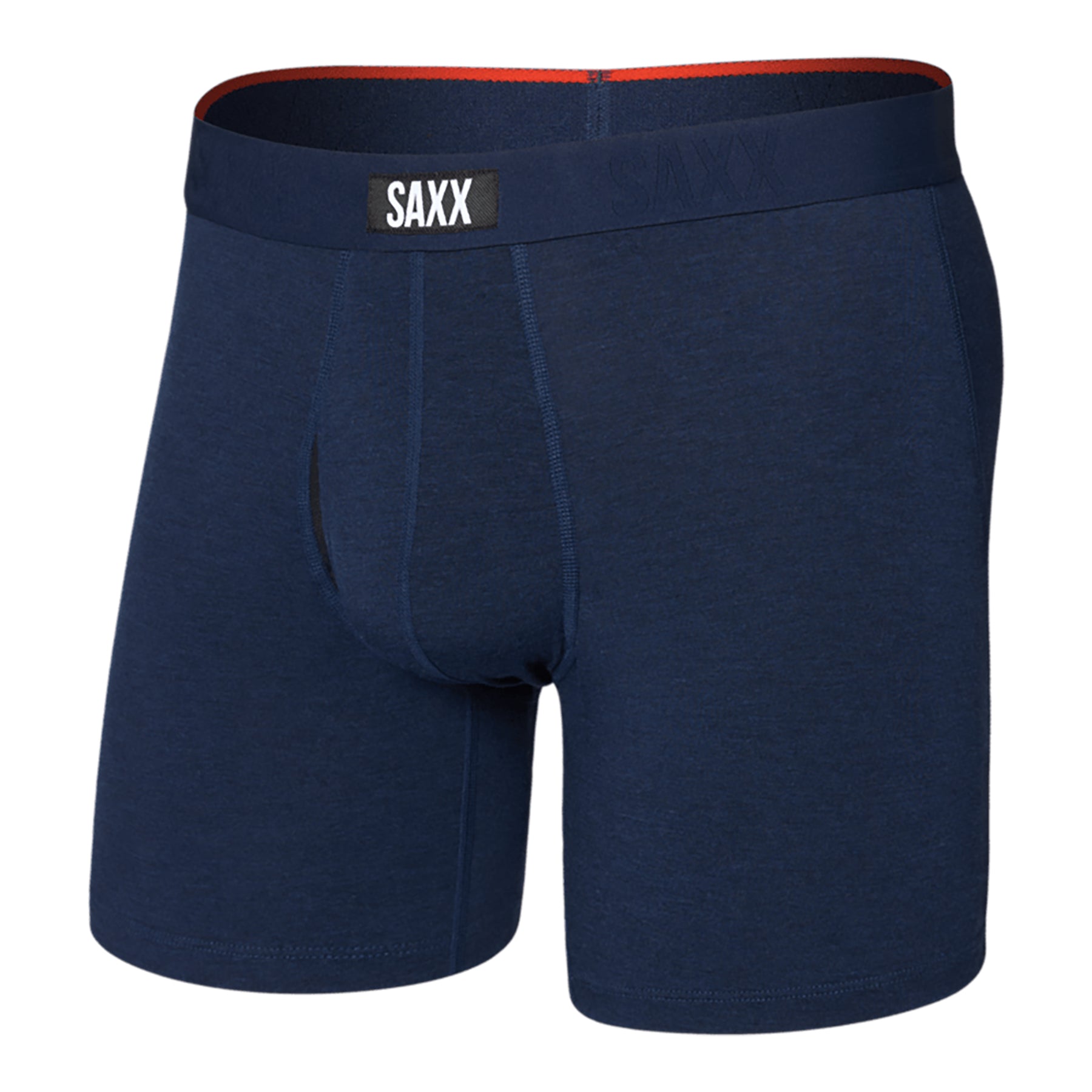 SAXX Vibe Xtra Soft Comfort Trunk #SXVX24F in dark navy heather DNH. Flat lay without model.