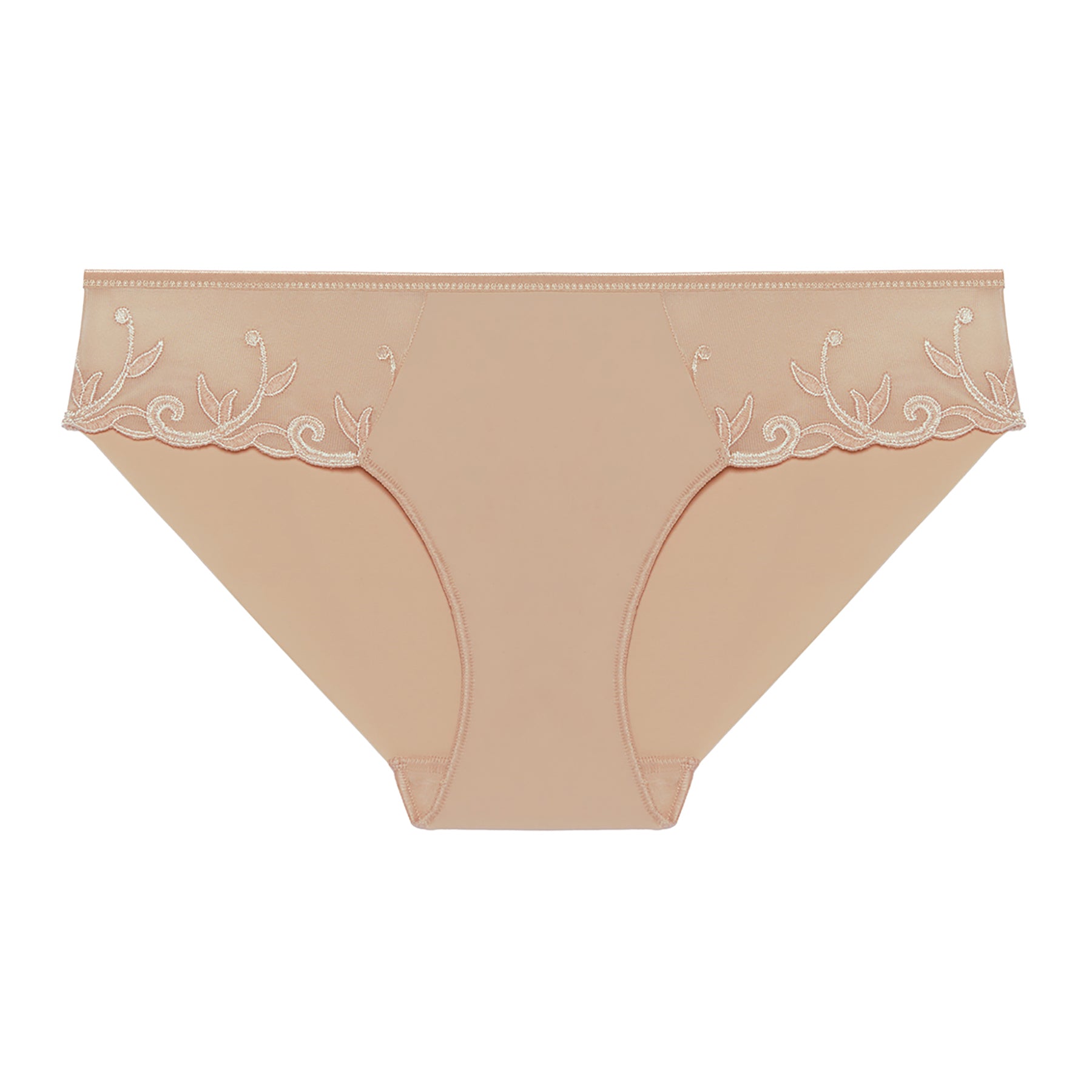 Simone Perele canada Andora bikini panty in nude peau rose 739. Front view without model.