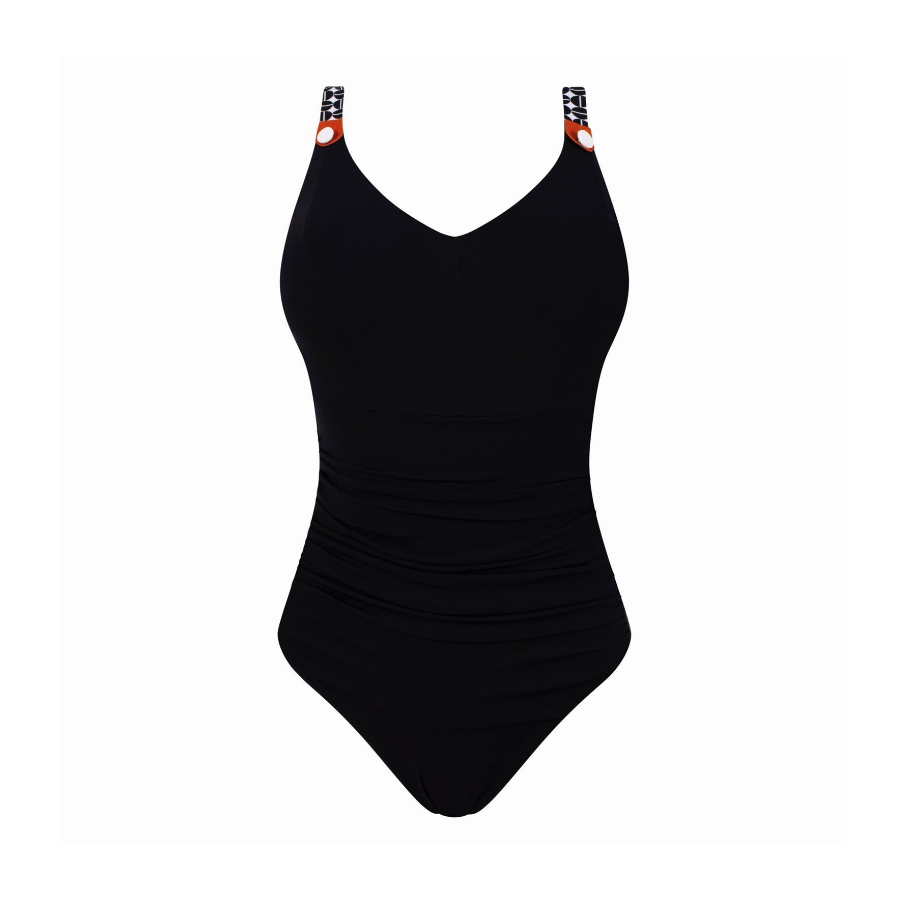 Keyhole Splicing Athletic One Piece Swimsuits-Black And White – Tempt Me