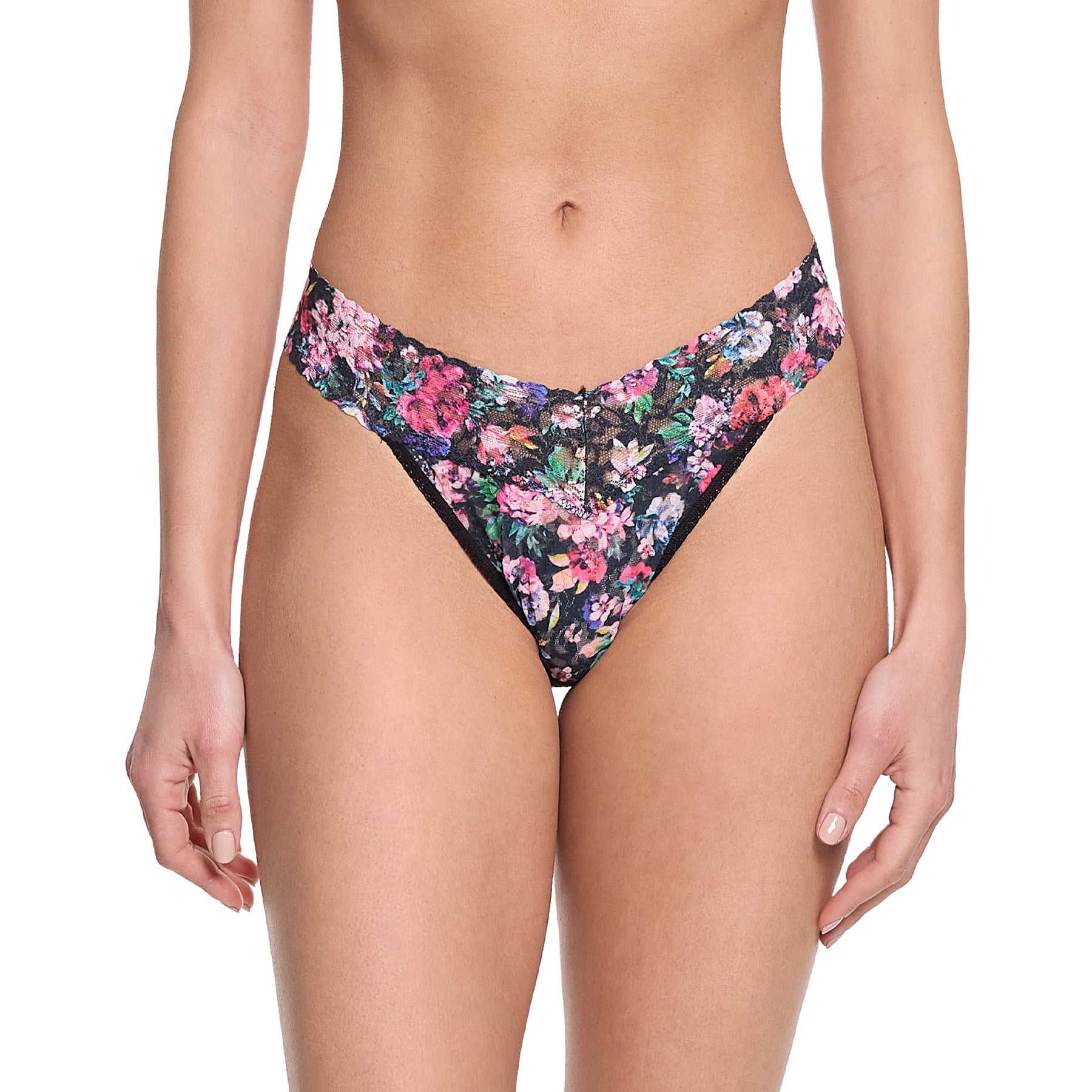 Hanky Panky Printed Lace Original Rise Thong