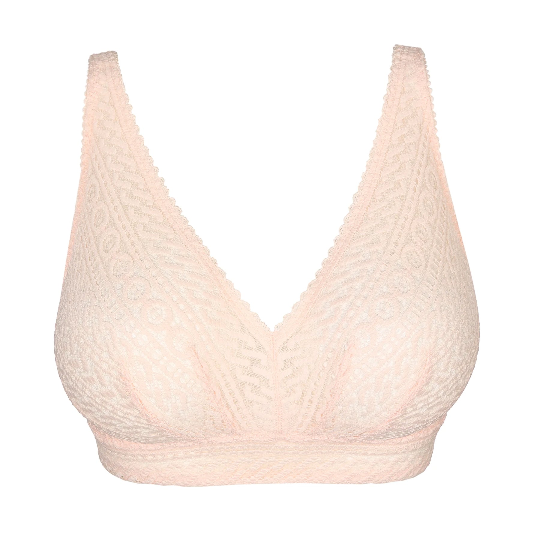 Girls' ribbed fabric bralette in Beige Ivory Dim Icons
