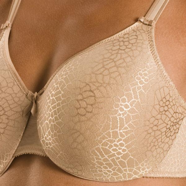 Chantelle bra 1891 C Magnaifique Full Cup Bra in nude beige how should a bra fit french lingerie canada toronto linea intima