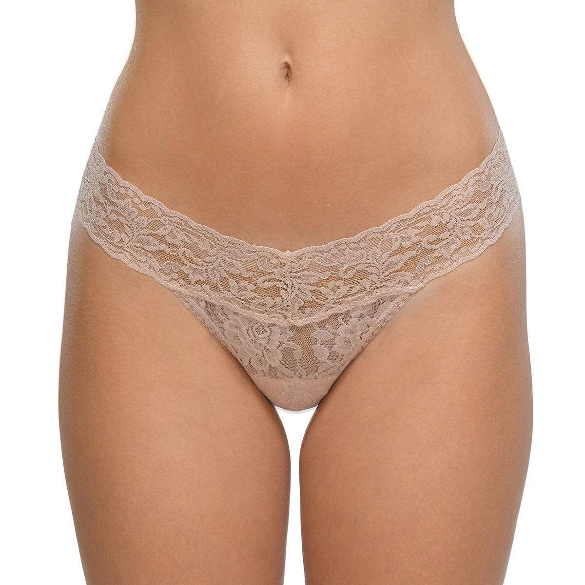 Hanky Panky Lace thong in chai nude lace panty lingerie canada linea intima toronto low rise thong