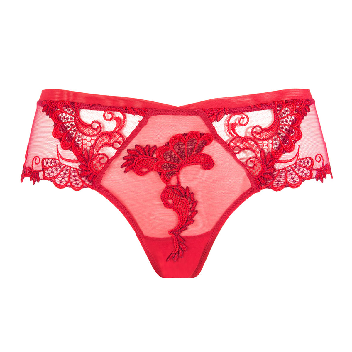 Lise Charmel Dressing Floral Boyleg Brief Front in red