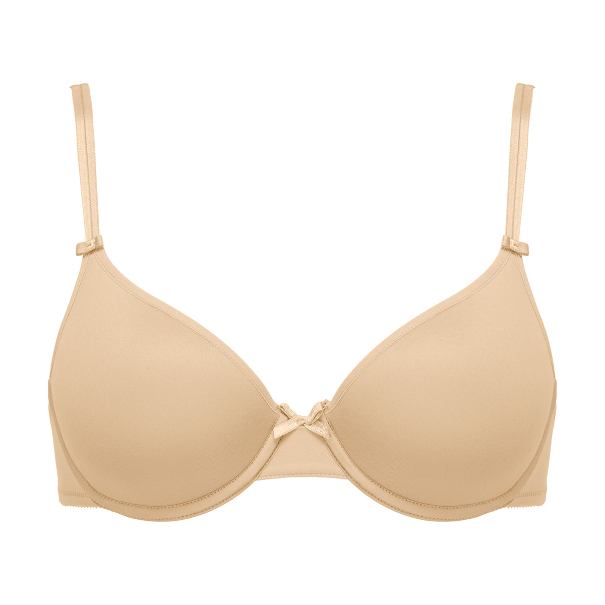 Women's Bra Seamless Underwear Without Rim and Traceless Bra Scrappy Bra  Beige Solid Color Large Size