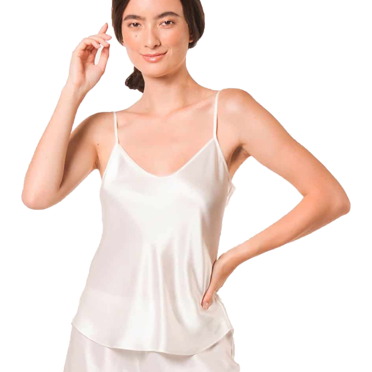 Vassarette Womens Tailored Anti-Static Camisole, M, White Ice