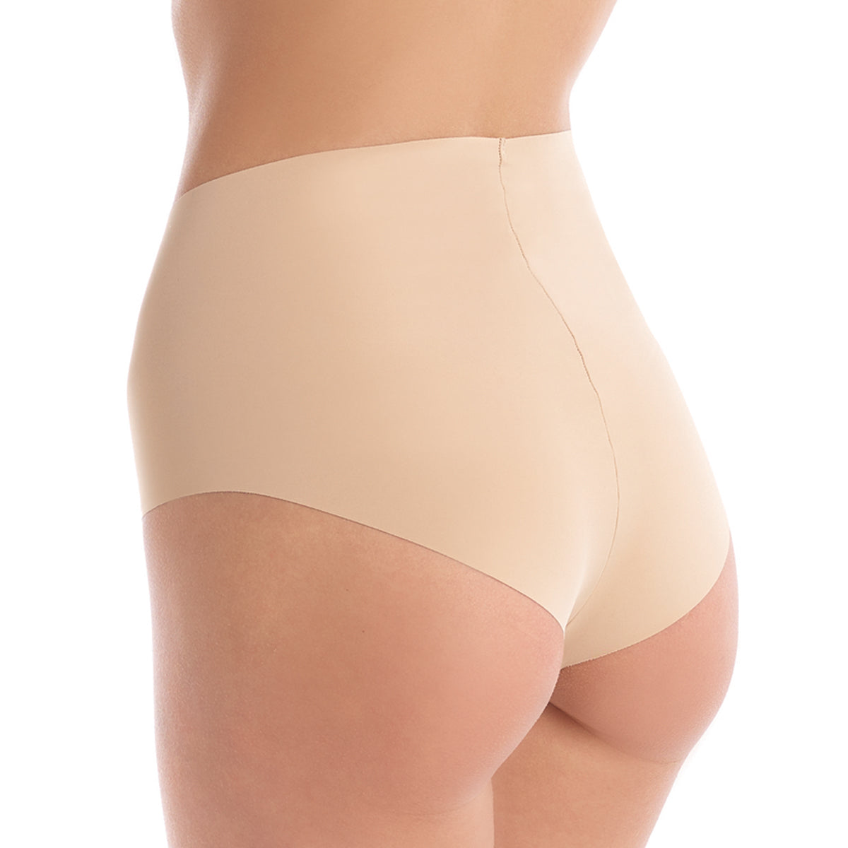 Body Beautiful 1371 Nude Hi Waisted Double Front Panel Panty