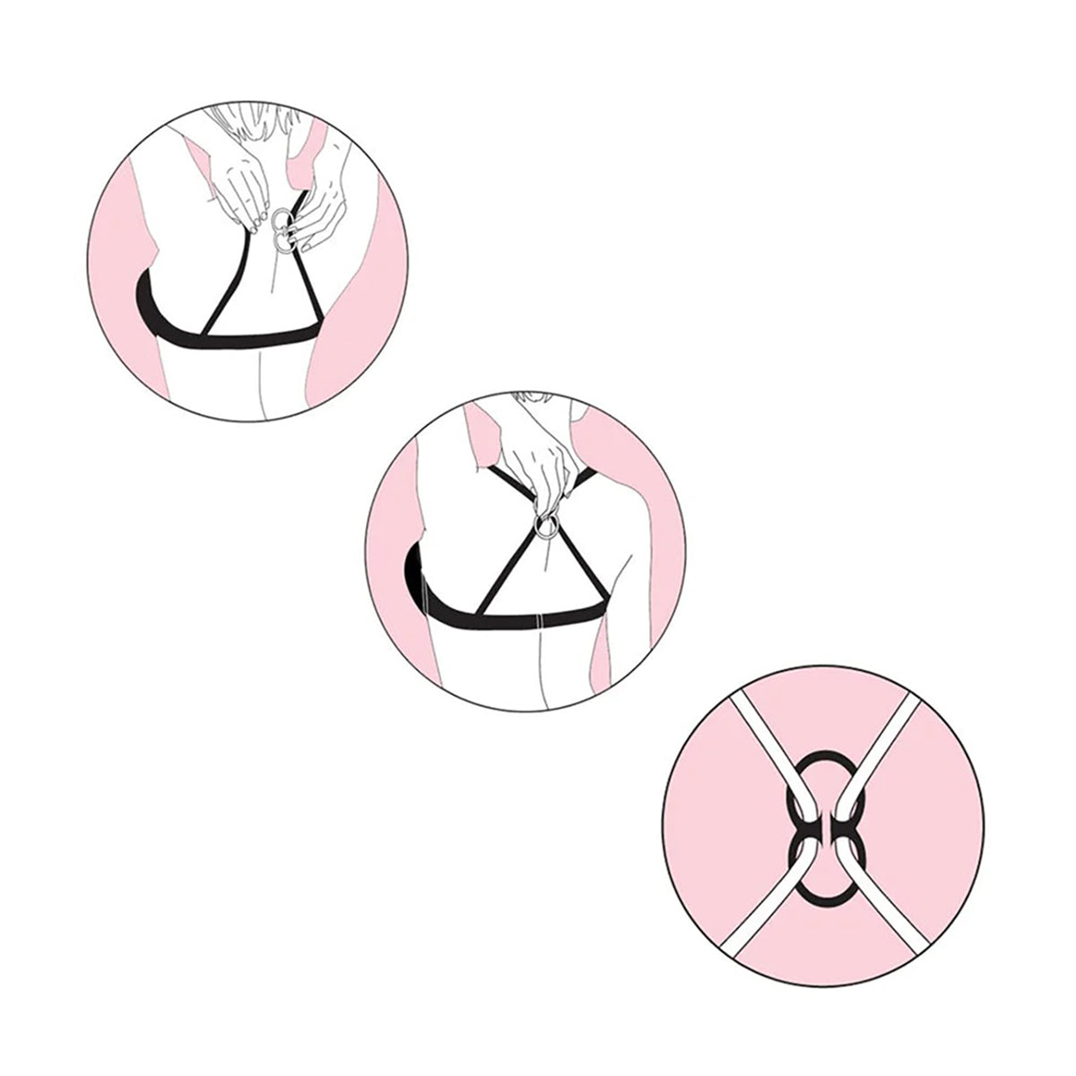 Pearlfly anti slip strap /bra accessories/ women non slip bra Rope  back(beige)