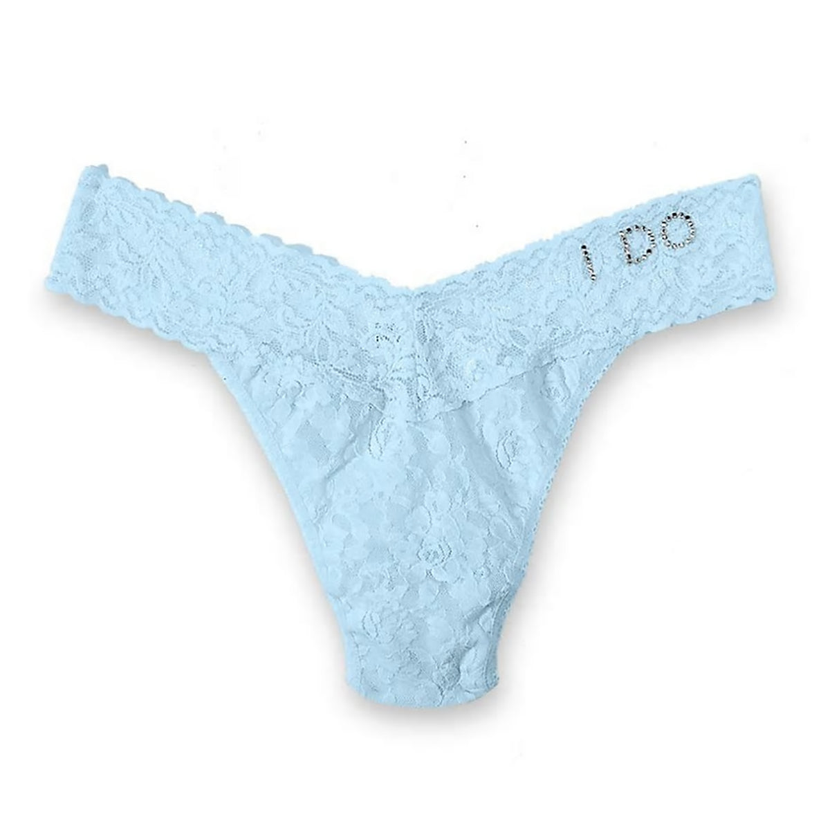Hanky Panky "I DO" Lace Original Rise Thong Bridal 6511 in Blue