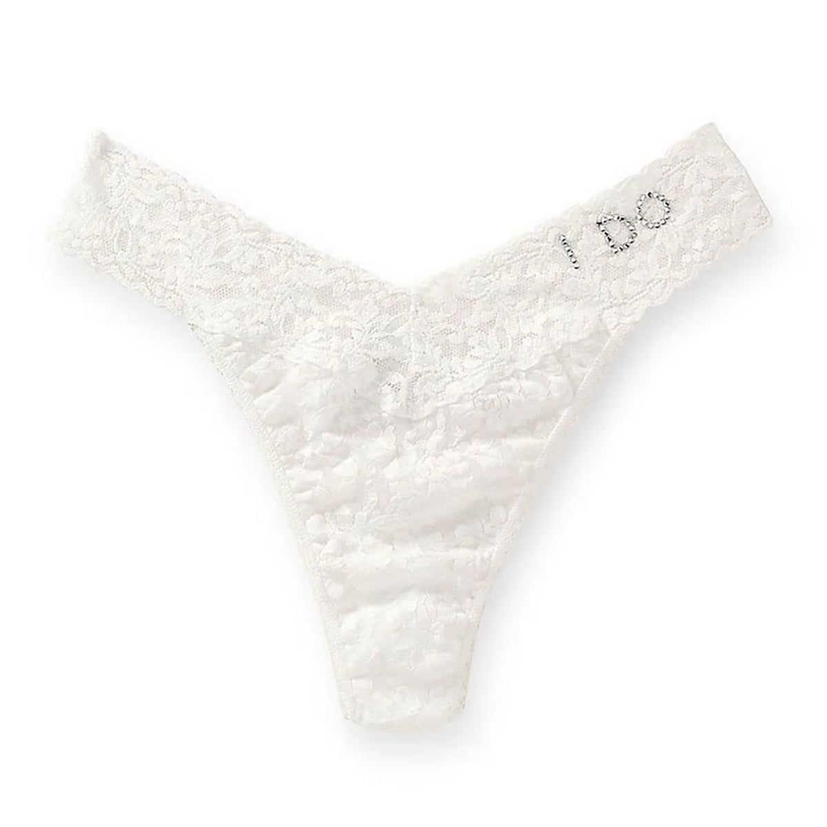 Invisible thong with lace waistband