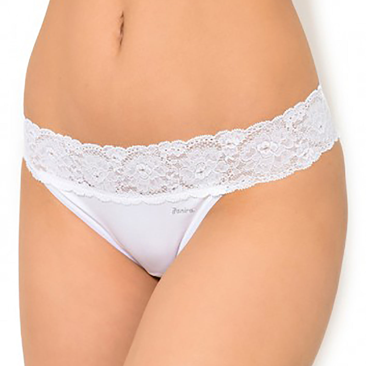 Dominique French lace bikini panties briefs in Ivory –