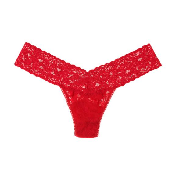 Hanky Panky 4911 Lace Low Rise Thong in red
